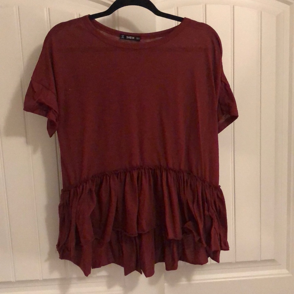 High-Low Ruffles Shein Top